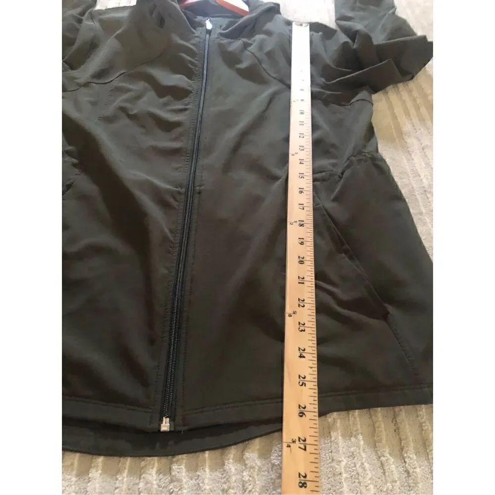 Women's All In Motion Zip Up Green Knit Sweat Jacket Size M - Picture 6 of 11